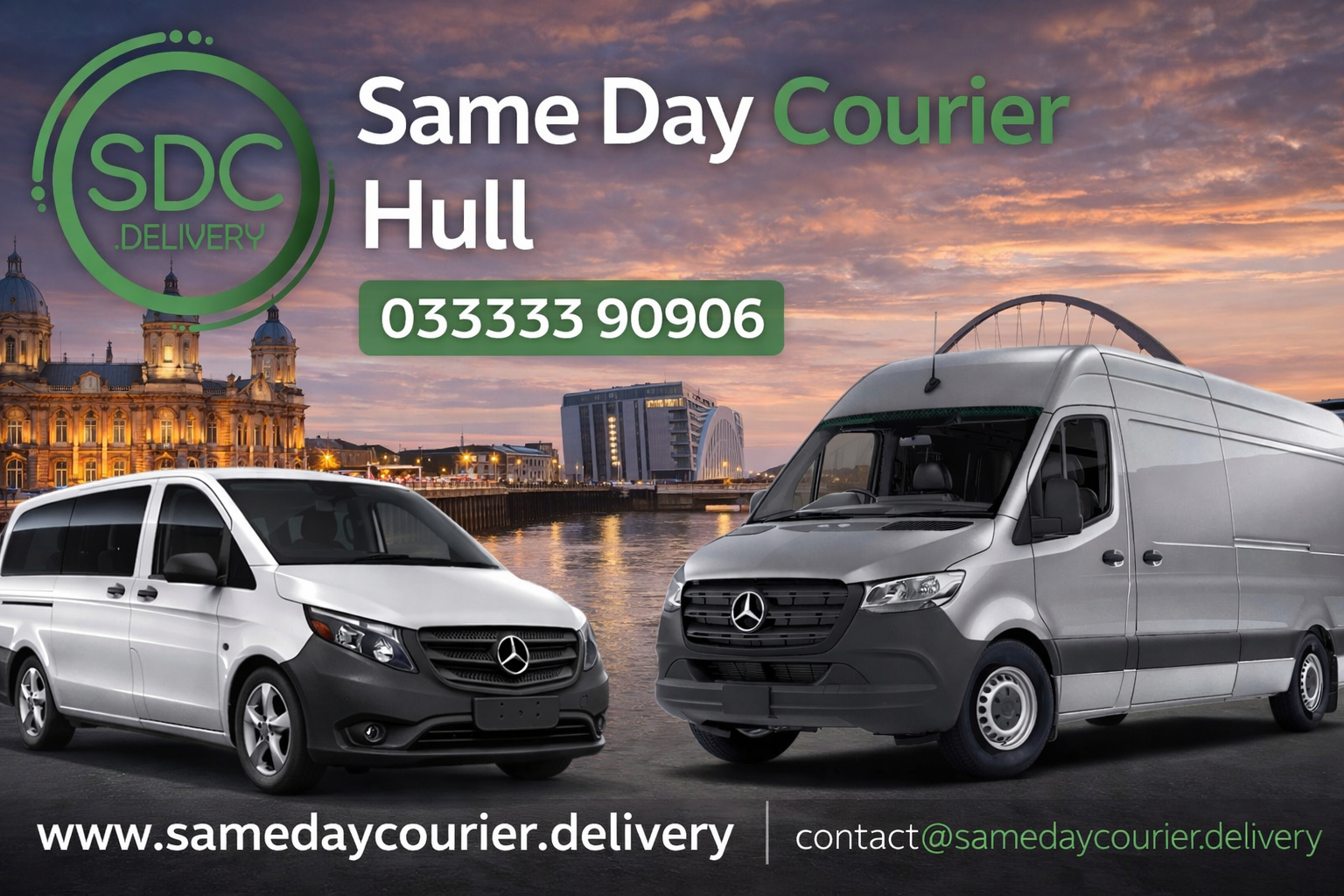 Same Day Courier in Hull providing urgent parcel delivery, business courier services and nationwide same day transport from Hull UK.