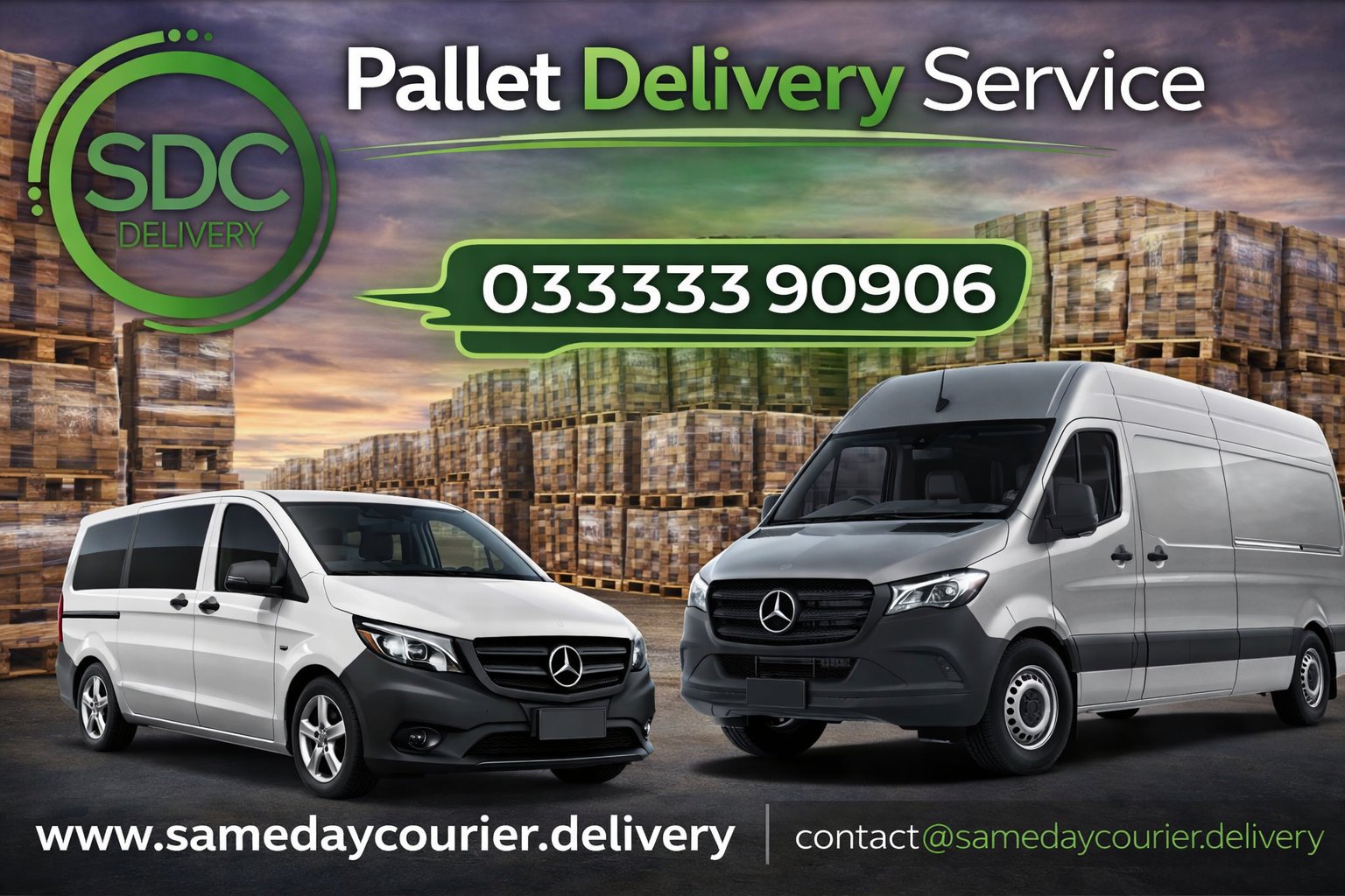 Same day pallet delivery service transporting goods safely across the UK