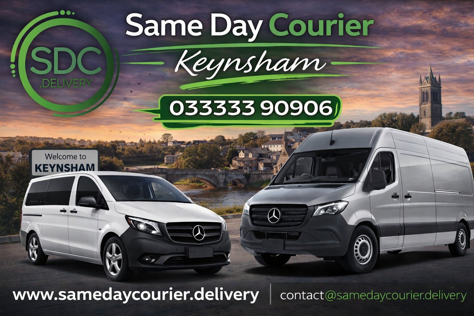 Same Day Courier Keynsham van providing fast and reliable delivery service across Keynsham Bristol
