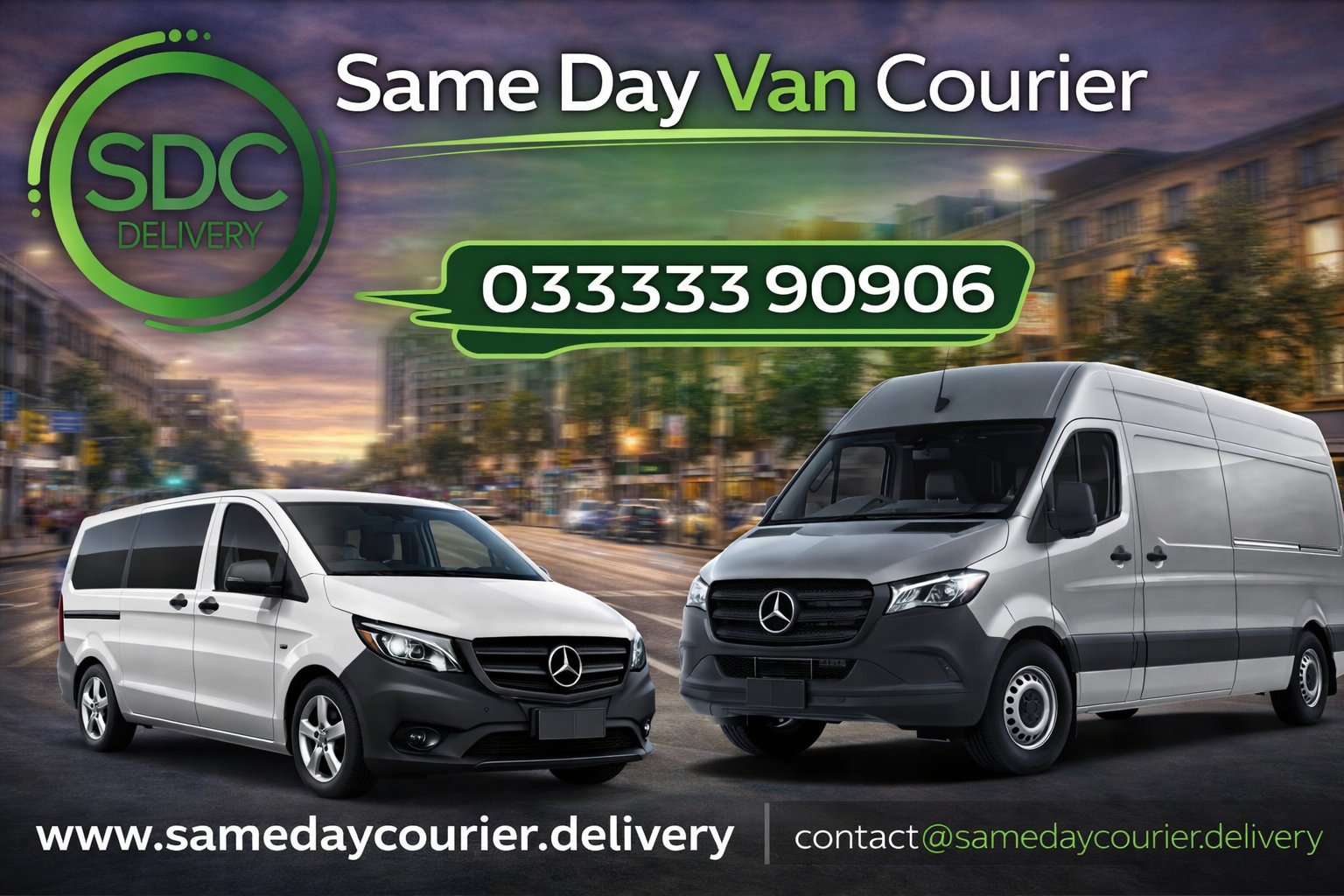Same day van courier delivering goods quickly and securely across the UK