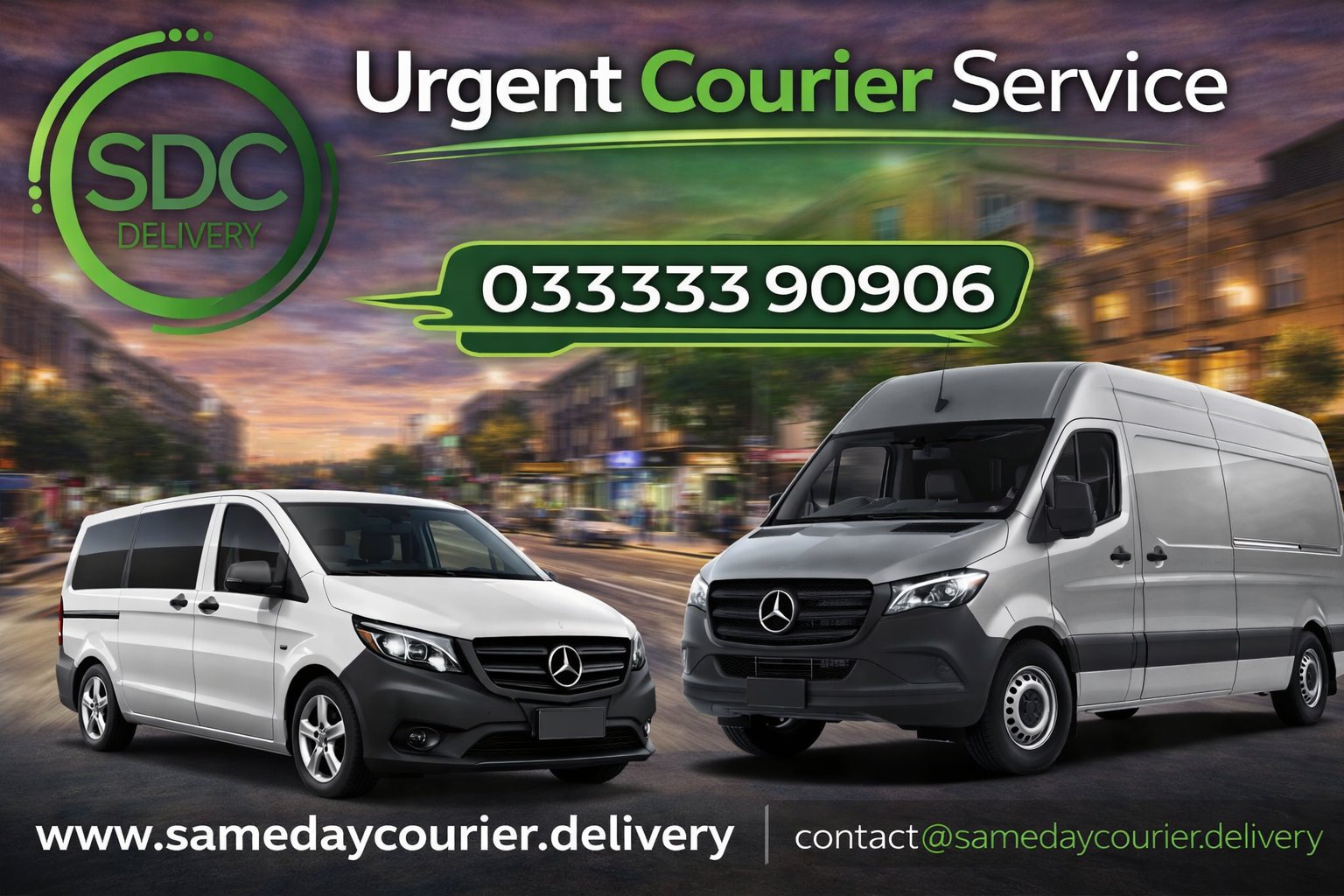 Urgent courier service van providing fast same day delivery across the UK